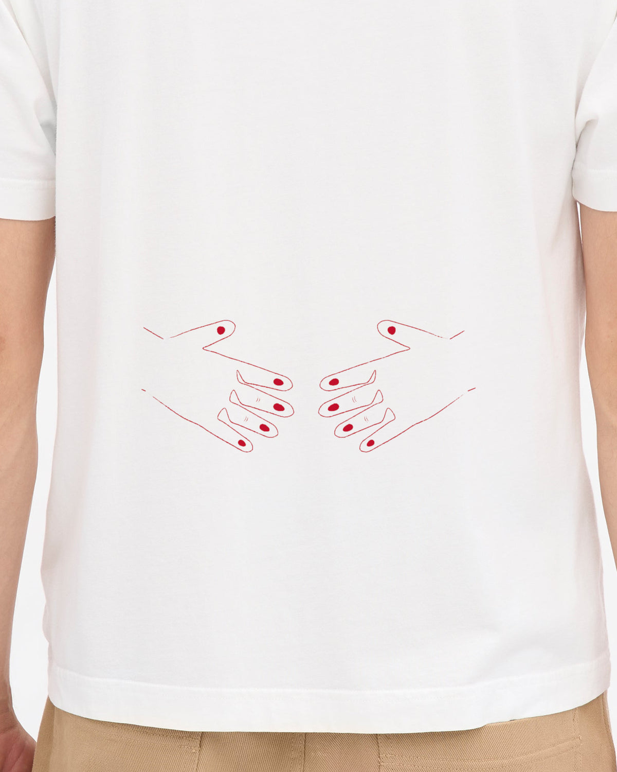 Hands, from behind, close