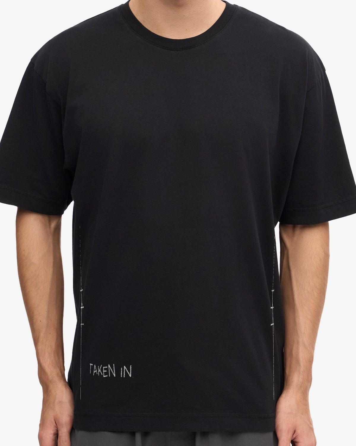 Taken in., worn, from the front