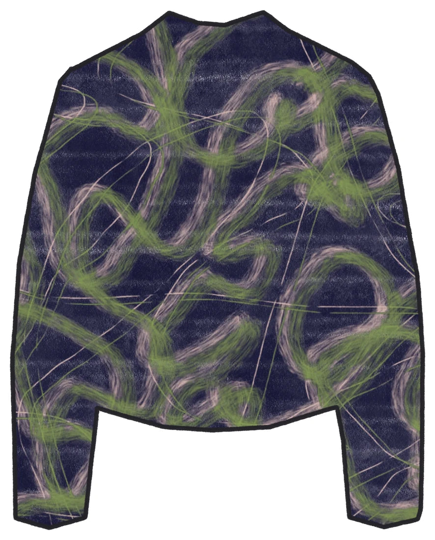RJ0005 in colourway 03, green and pink on navy