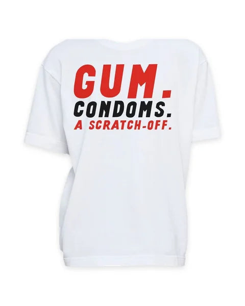 Gum. Condoms. A scratch-off.